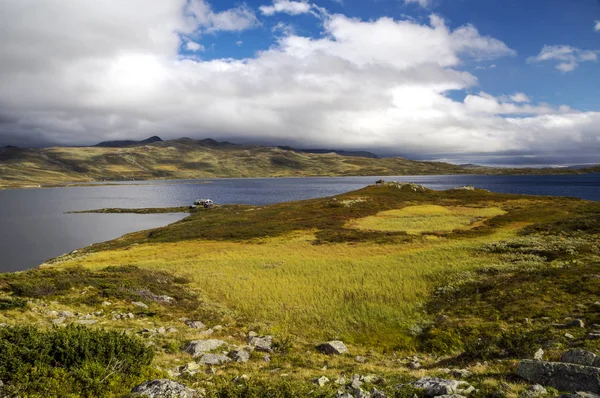 Lago Nelle Praterie Dell Interno Della Norvegia Meridionale Una Giornata — Foto Stock