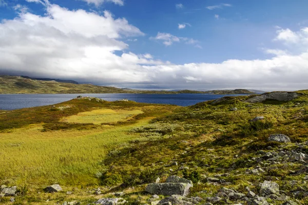 Lago Nelle Praterie Dell Interno Della Norvegia Meridionale Una Giornata — Foto Stock