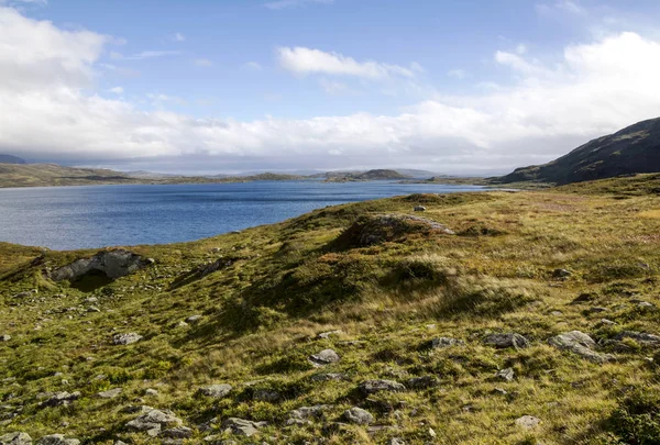 Lago Nelle Praterie Dell Interno Della Norvegia Meridionale Una Giornata — Foto Stock