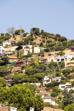 Alella köyü. Alella Katalonya iline bağlı bölge. Maresme bölge il, Barselona'da ait. 