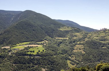 Güneşli bir günde Alella dağlar Barcelona, İspanya