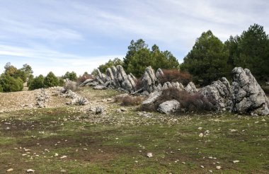 Jaen İspanyol il güneşli bir günde Sierra de Cazorla dağlarında.