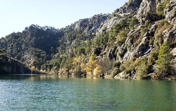 Začátek Řeku Guadalquivir Sierra Cazorla Španělské Provincii Jaen Slunečného Dne — Stock fotografie