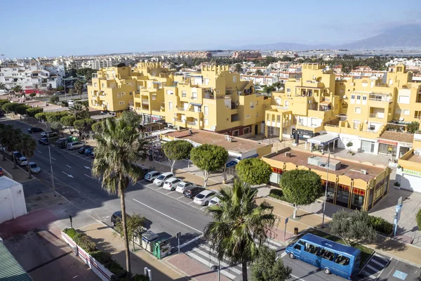 Hotels Een Zonnige Dag Roquetas Mar Een Spaanse Gemeente Provincie — Stockfoto
