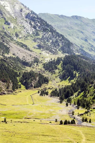 Montanhas Dos Pirenéus Vale Benasque Espanha Dia Ensolarado — Fotografia de Stock