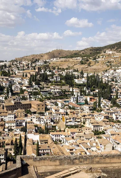 Alhambra Uma Cidade Palatina Andaluza Localizada Granada Comunidade Autônoma Andaluzia — Fotografia de Stock