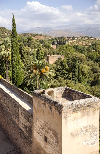 Het Alhambra Een Andalusische Palatijnse Stad Granada Autonome Gemeenschap Van — Stockfoto