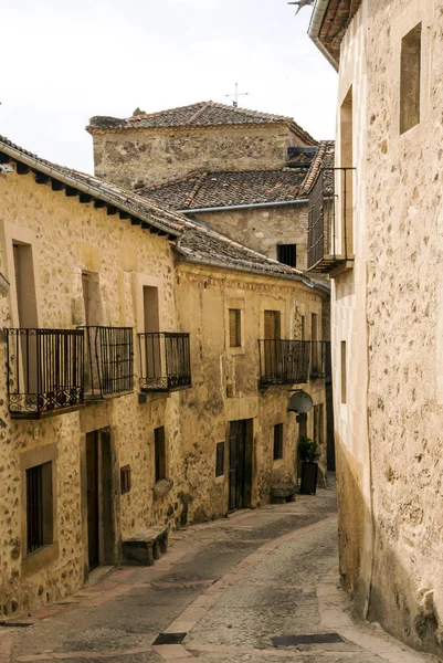 Pedraza Uma Cidade Espanhola Localizada Norte Madrid Famosa Por Seus — Fotografia de Stock