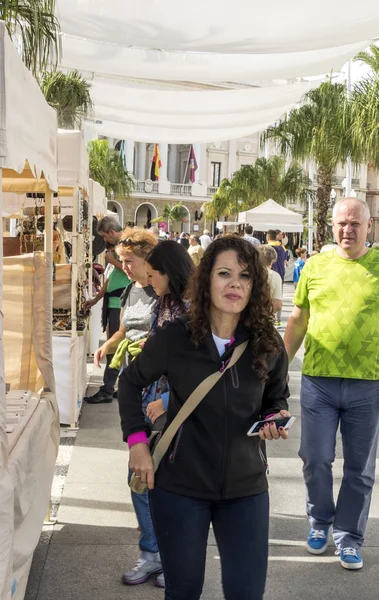 Cádiz Andalucía España Octubre 2017 Gente Anónima Caminando Por Las — Foto de Stock