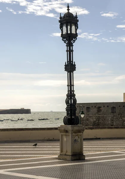 Lodě Zátoce Cádiz Cádiz Město Španělsku Hlavní Město Stejnojmenné Provincie — Stock fotografie