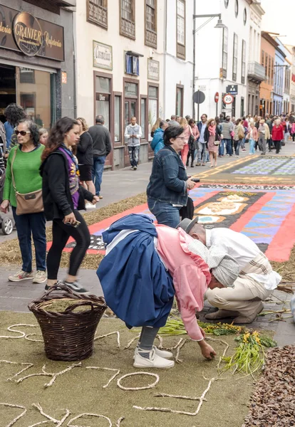 Orotava Isla Canaria España Junio 2018 Gente Ciudad Trabajando Día — Foto de Stock