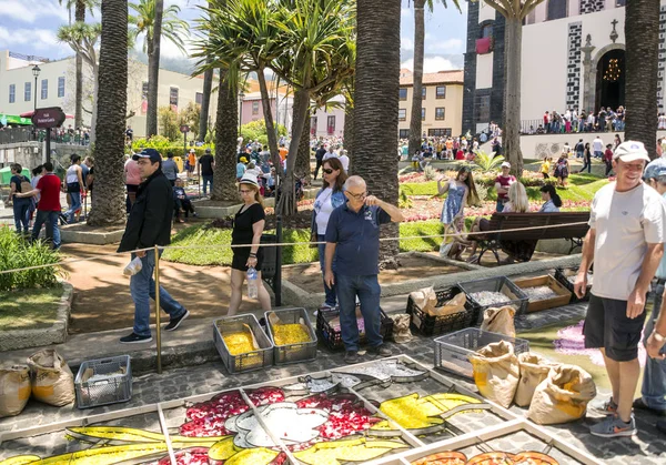 Orotava Canary Island Spain Junio 2018 Gente Ciudad Trabajando Día — Foto de Stock