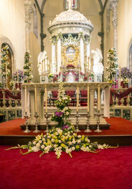 Interior of the conception church. The de la Concepcin is the best example of baroque in the Canary Islands, it is located in the Villa de La Orotava on the island of Tenerife.