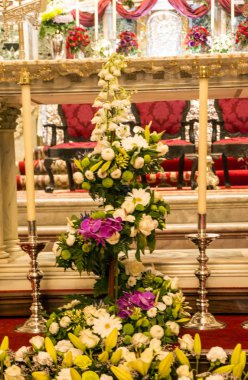 Interior of the conception church. The de la Concepcin is the best example of baroque in the Canary Islands, it is located in the Villa de La Orotava on the island of Tenerife.