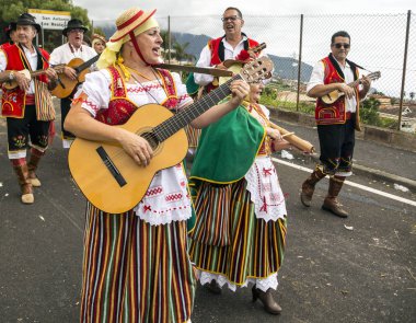 La Orotava, Tenerife, İspanya-Haziran 2018. San Isidro Labrador, La Orotava hac. Festivalin Ulusal Turizm ilgi olarak bildirilmiş ve Corpus Christi sonra kutladı. 