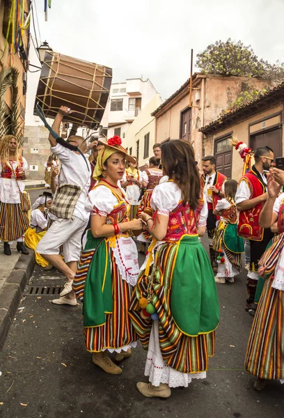 Orotava Tenerife Spin Rotu 2018年6月 位于拉奥罗塔瓦的圣伊西德罗拉布拉多朝圣之旅 这个节日被宣布为国家旅游利益 并在科珀斯克里斯蒂之后庆祝 — 图库照片