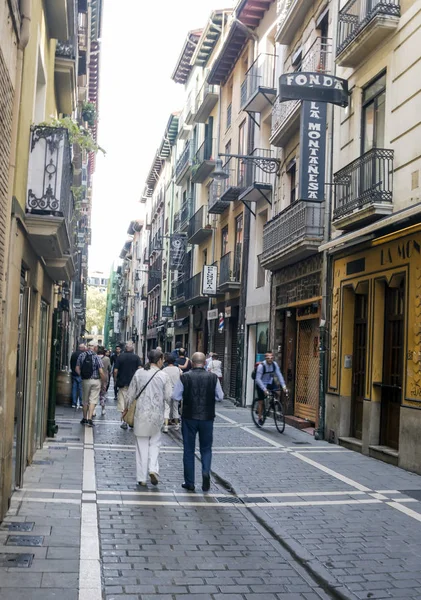 Pamplona Navarra España Septiembre 2018 Calles Pamplona Navarra Con Gente — Foto de Stock