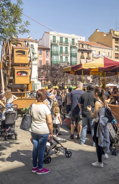 Pamplona Navarra España Septiembre 2018 Calles Pamplona Navarra Con Gente — Foto de Stock