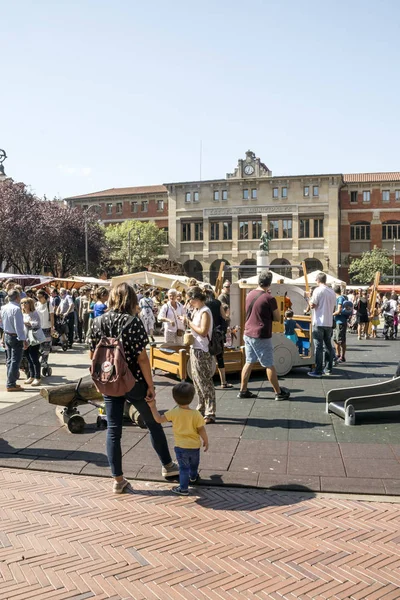 Pamplona Navarra España Septiembre 2018 Calles Pamplona Navarra Con Gente — Foto de Stock