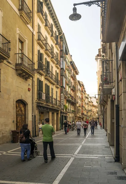 Pamplona Navarra Španělsko Září 2018 Ulice Pamplona Navaře Lidí Kteří — Stock fotografie