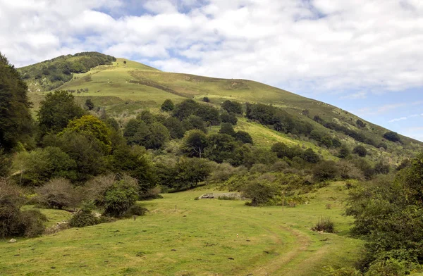 Bulutlu bir günde Navarra Pireneler dağları