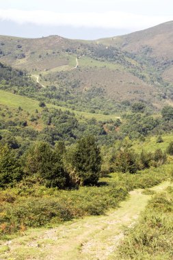 Bulutlu bir günde Navarra Pireneler dağları