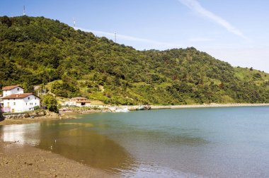Orio güneşli bir deniz kenarında Bask Ülkesi, İspanya '