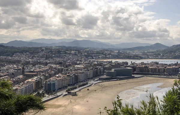 Flygfoto Den Staden San Sebastian Spanien — Stockfoto