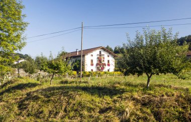 Güneşli bir günde İspanyol Bask Ülkesi'dağlar