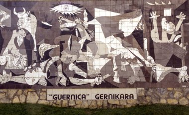 Guernica, İspanya-Eylül 2018. Picasso'nun Guernica resmini