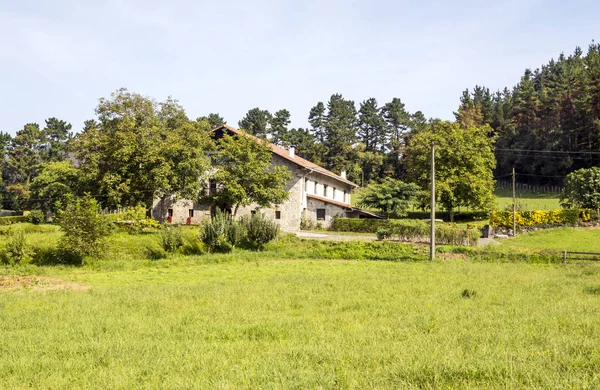 Meadows Rural Village Spanish Basque Country Sunny Day — Stock Photo, Image