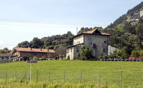 Prati Nel Villaggio Rurale Nei Paesi Baschi Spagnoli Una Giornata — Foto Stock