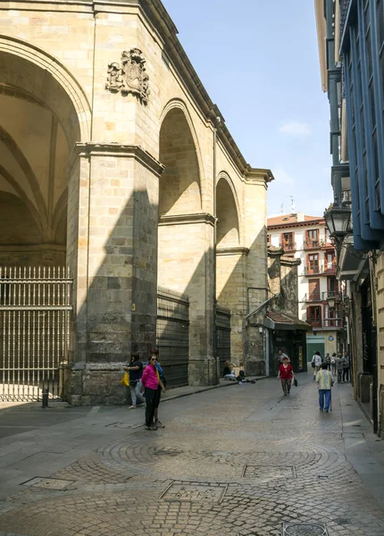 Bilbau Espanha Setembro 2018 Rua Uma Cidade Com Pessoas Andando — Fotografia de Stock