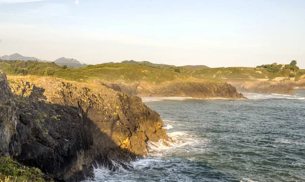 Linha Costeira Nas Astúrias Norte Espanha Você Pode Ver Oceano — Fotografia de Stock