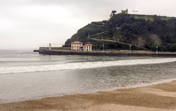 Sand Strand Asturien Norra Spanien Solig Dag — Stockfoto