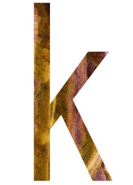 Beyaz arka plan ile çevrili alfabe mektubu.