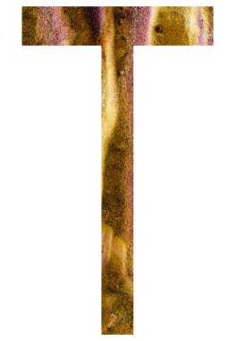 Beyaz arka plan ile çevrili alfabe mektubu.