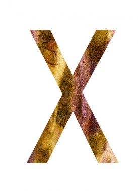 Beyaz arka plan ile çevrili alfabe mektubu.