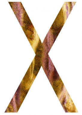 Beyaz arka plan ile çevrili alfabe mektubu.