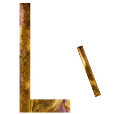 Beyaz arka plan ile çevrili alfabe mektubu.