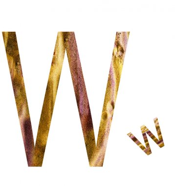 Beyaz arka plan ile çevrili alfabe mektubu.