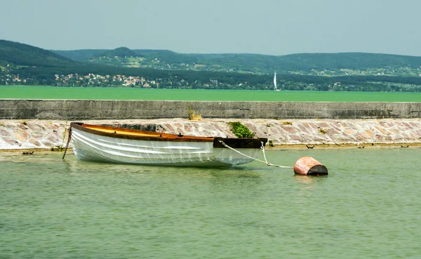 Pier Balatonlelle Lake Sunny Day Hungary — Stock Photo, Image