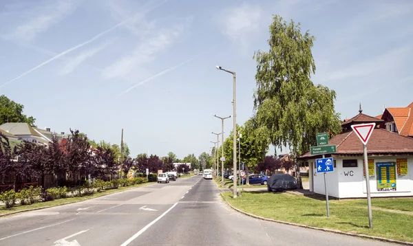 Balatonlelle Hungría Junio 2019 Turista Calle Tienda Recuerdos Día Verano — Foto de Stock