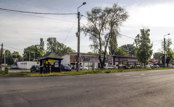 Balatonlelle Hungary June 2019 Дорога Венгерского Города Лугах Домами Деревне — стоковое фото