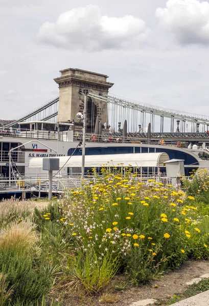 Budapest Hongrie Juin 2019 Immeuble Budapest Près Danubio Par Une — Photo