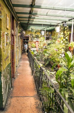 Budapeşte, Macaristan - Haziran 2019. Budapeşte'nin ünlü antik barı. Turist için onun atraction.