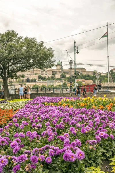 Budapest Magyarország Június 2019 Budapest Utcájától Embernél Egy Felhős Napon — Stock Fotó