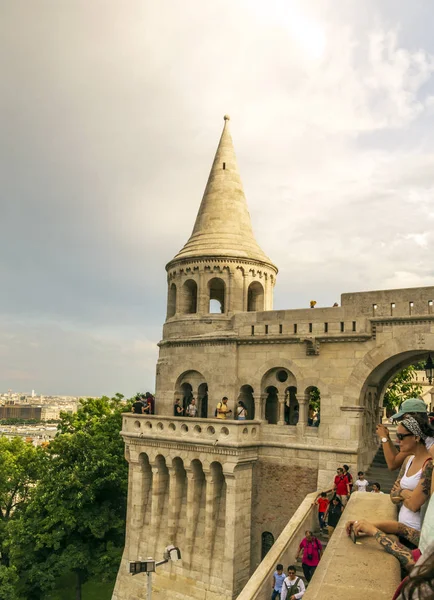 Budapest Ungarn Juni 2019 Straße Von Budapest Einem Bewölkten Tag — Stockfoto