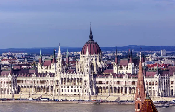 Budapest Hungary June 2019 Aerial View Danube River Budapest You — Stock Photo, Image