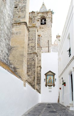 Ronda bulunan whote evlerin bir sokakta Arap sanatı